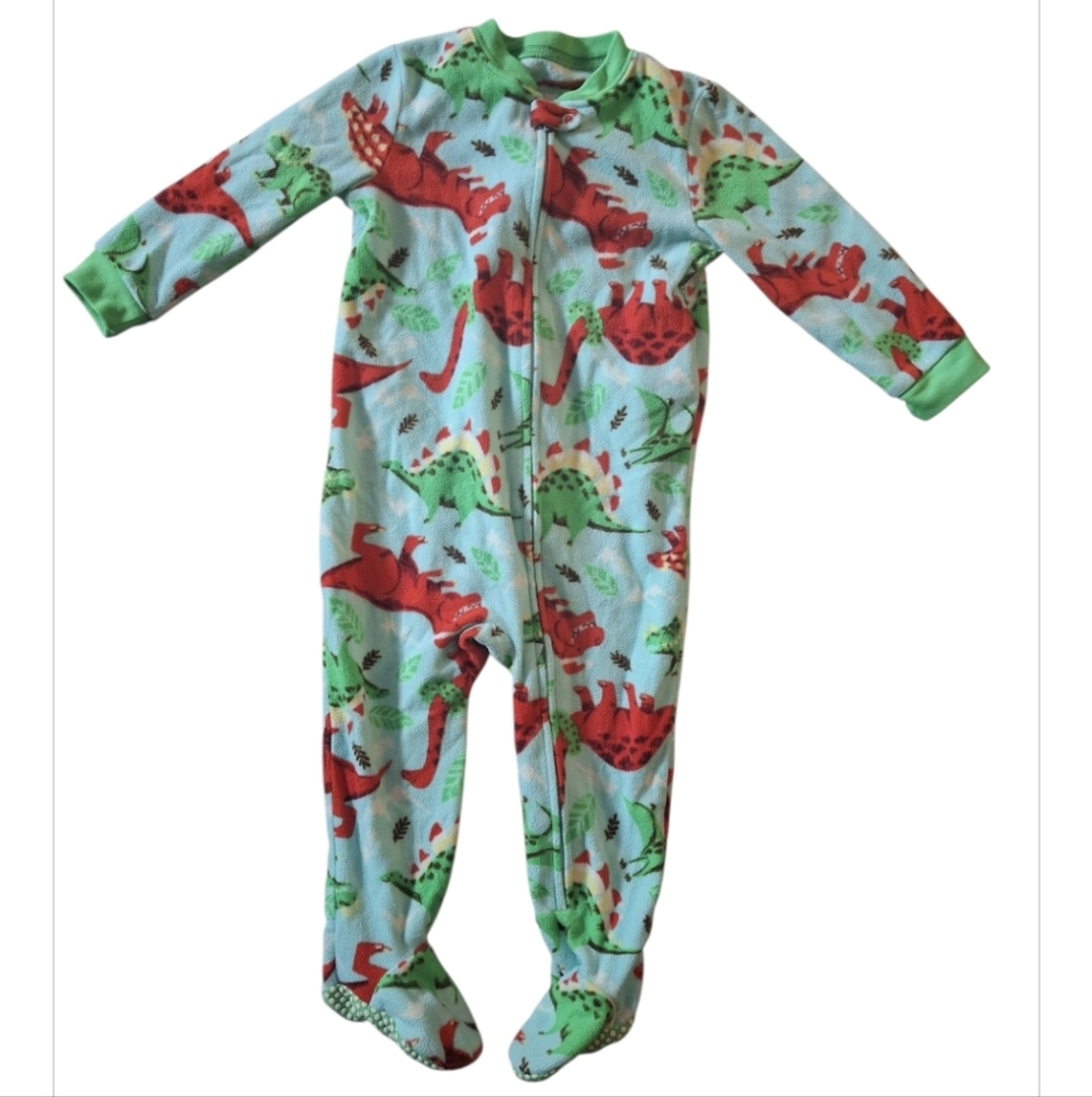 Jammies For Your Family Christmas Dino Fleece Sleeper 18m